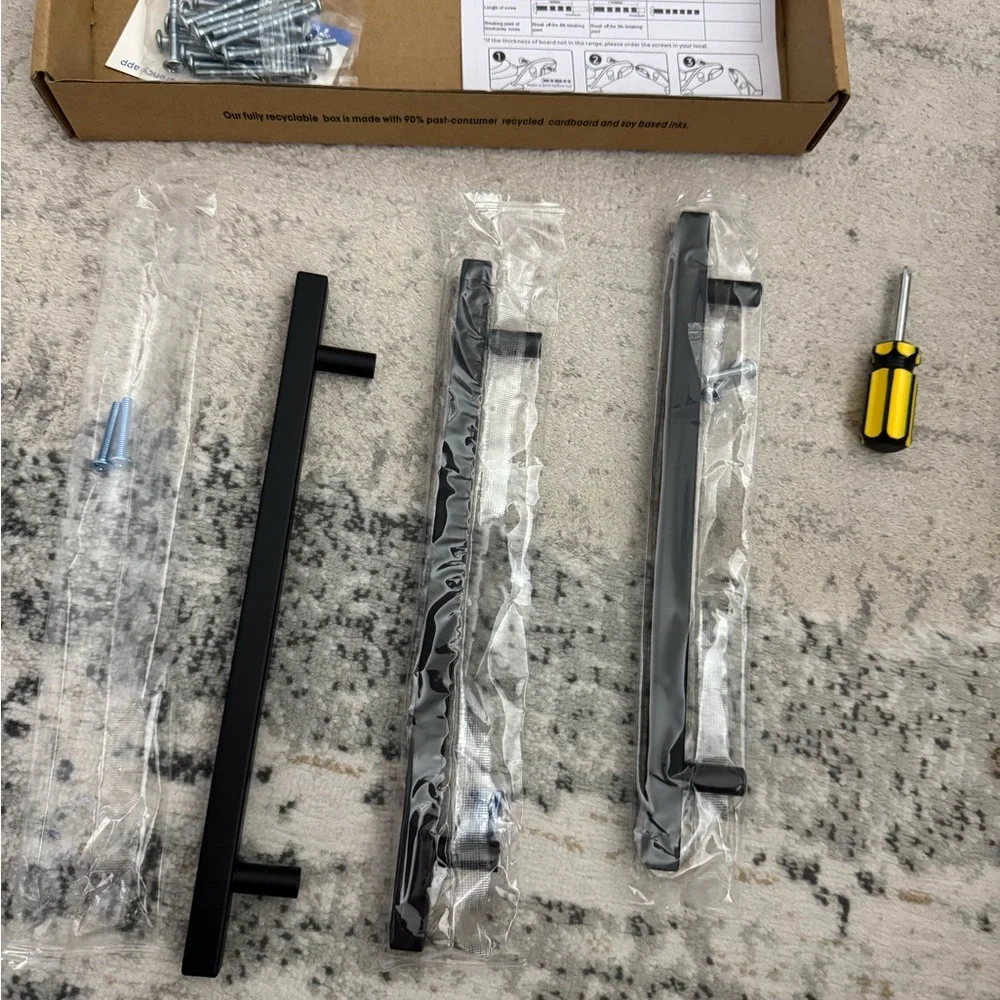 🛍🏙3️⃣ for $1️⃣5️⃣ 🆕 Bundle of 3 Amazon Ravinte matte black 10” cabinet pulls